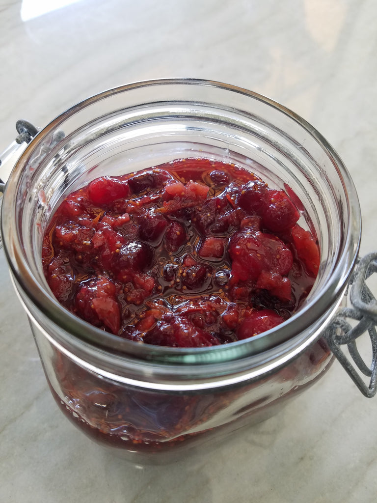 Blackberry Balsamic Vinegar Cranberry-Fig Compote